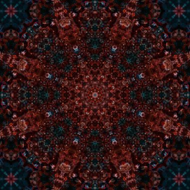 Kare, pürüzsüz desenler. Kaleydoskop deseni simetriktir