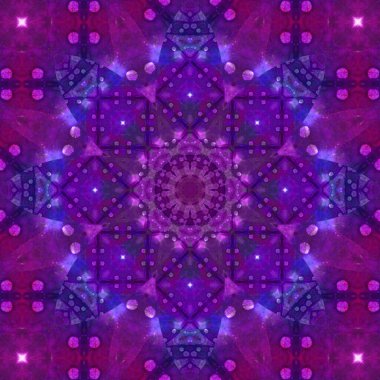 Kare, pürüzsüz desenler. Kaleydoskop deseni simetriktir