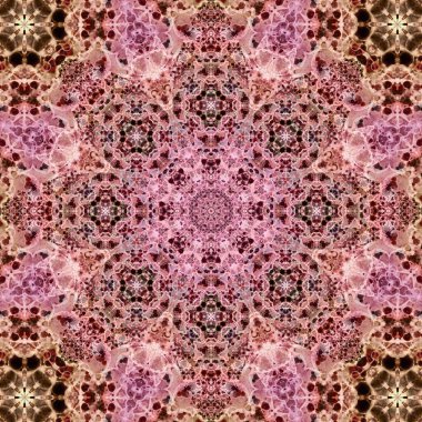 Kare, pürüzsüz desenler. Kaleydoskop deseni simetriktir