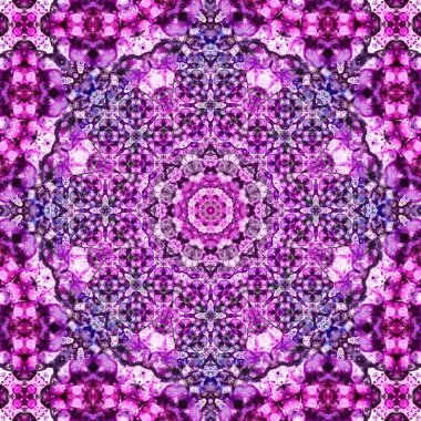 Kare, pürüzsüz desenler. Kaleydoskop deseni simetriktir