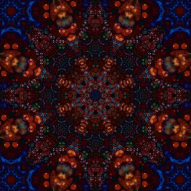 Kare, pürüzsüz desenler. Kaleydoskop deseni simetriktir