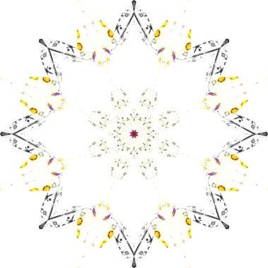 Kare, pürüzsüz desenler. Kaleydoskop deseni simetriktir