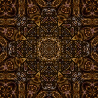 Kare, pürüzsüz desenler. Kaleydoskop deseni simetriktir