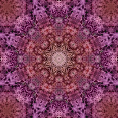 Kare, pürüzsüz desenler. Kaleydoskop deseni simetriktir