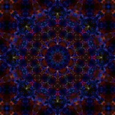 Kare, pürüzsüz desenler. Kaleydoskop deseni simetriktir