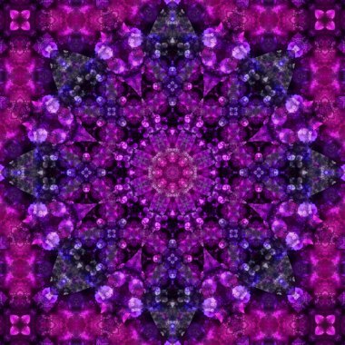 Kare, pürüzsüz desenler. Kaleydoskop deseni simetriktir