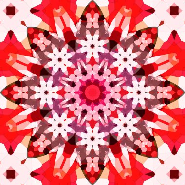 Kare, pürüzsüz desenler. Kaleydoskop deseni simetriktir