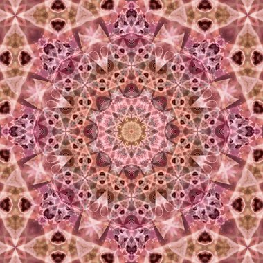 Kare, pürüzsüz desenler. Kaleydoskop deseni simetriktir