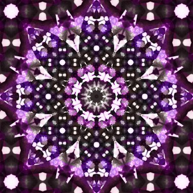 Kare, pürüzsüz desenler. Kaleydoskop deseni simetriktir