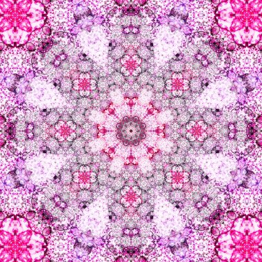 Kare, pürüzsüz desenler. Kaleydoskop deseni simetriktir