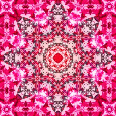 Kare, pürüzsüz desenler. Kaleydoskop deseni simetriktir