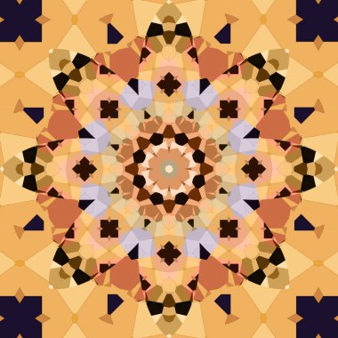 Kare, pürüzsüz desenler. Kaleydoskop deseni simetriktir