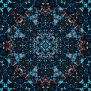 Kare, pürüzsüz desenler. Kaleydoskop deseni simetriktir