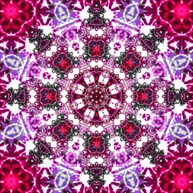 Kare, pürüzsüz desenler. Kaleydoskop deseni simetriktir