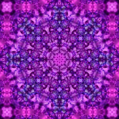 Kare, pürüzsüz desenler. Kaleydoskop deseni simetriktir