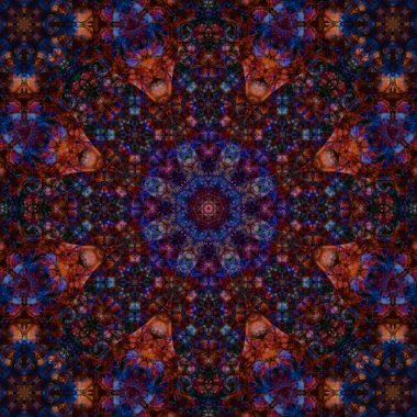 Kare, pürüzsüz desenler. Kaleydoskop deseni simetriktir