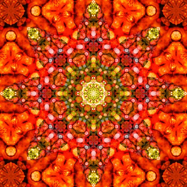 Bezešvé Čtvercové Vzory Kaleidoskop Vzor Symetrický — Stock fotografie