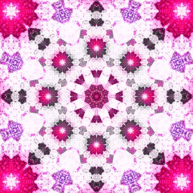 Kare, pürüzsüz desenler. Kaleydoskop deseni simetriktir