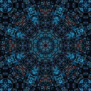 Kare, pürüzsüz desenler. Kaleydoskop deseni simetriktir