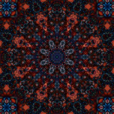 Kare, pürüzsüz desenler. Kaleydoskop deseni simetriktir