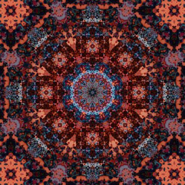 Kare, pürüzsüz desenler. Kaleydoskop deseni simetriktir