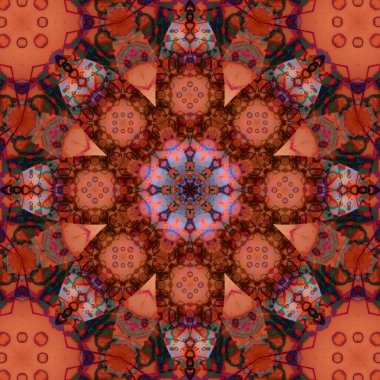 Kare, pürüzsüz desenler. Kaleydoskop deseni simetriktir