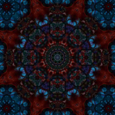 Kare, pürüzsüz desenler. Kaleydoskop deseni simetriktir