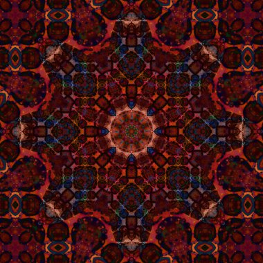 Kare, pürüzsüz desenler. Kaleydoskop deseni simetriktir