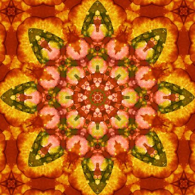 Kare, pürüzsüz desenler. Kaleydoskop deseni simetriktir