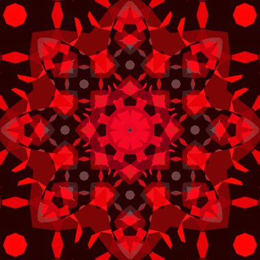 Kare, pürüzsüz desenler. Kaleydoskop deseni simetriktir