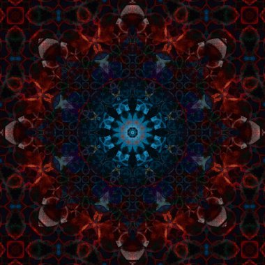 Kare, pürüzsüz desenler. Kaleydoskop deseni simetriktir