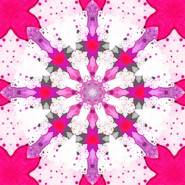 Kare, pürüzsüz desenler. Kaleydoskop deseni simetriktir