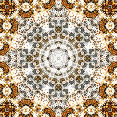 Kare, pürüzsüz desenler. Kaleydoskop deseni simetriktir