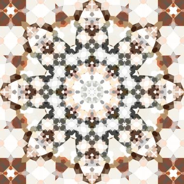 Kare, pürüzsüz desenler. Kaleydoskop deseni simetriktir