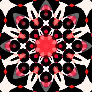 Kare, pürüzsüz desenler. Kaleydoskop deseni simetriktir