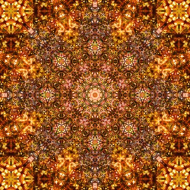 Kare, pürüzsüz desenler. Kaleydoskop deseni simetriktir