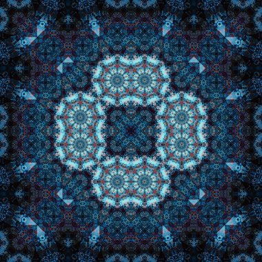 Kusursuz kare simetrik desen. Sanat dokusu. mandala