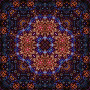 Kusursuz kare simetrik desen. Sanat dokusu. mandala