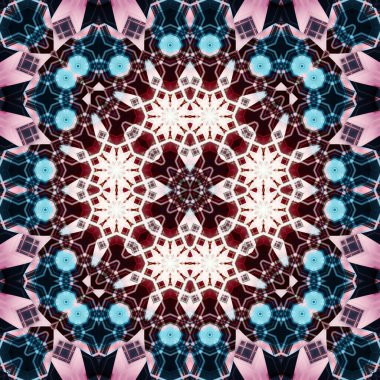 Kusursuz kare simetrik desen. Sanat dokusu. mandala