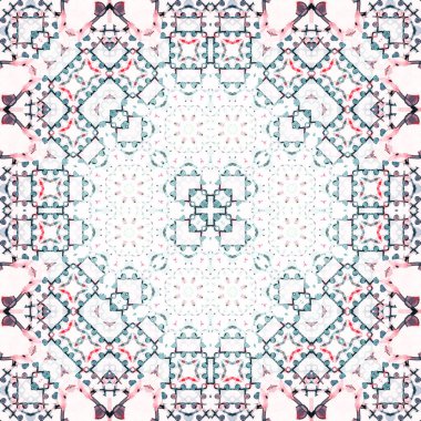 Kusursuz kare simetrik desen. Sanat dokusu. mandala
