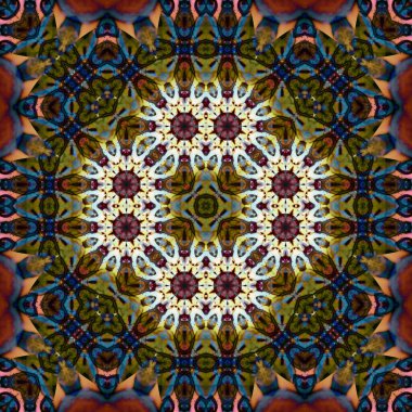 Kusursuz kare simetrik desen. Sanat dokusu. mandala