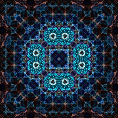 Kusursuz kare simetrik desen. Sanat dokusu. mandala