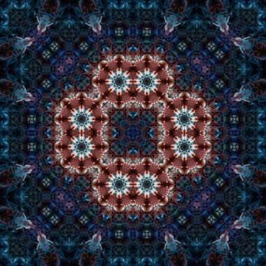 Kusursuz kare simetrik desen. Sanat dokusu. mandala