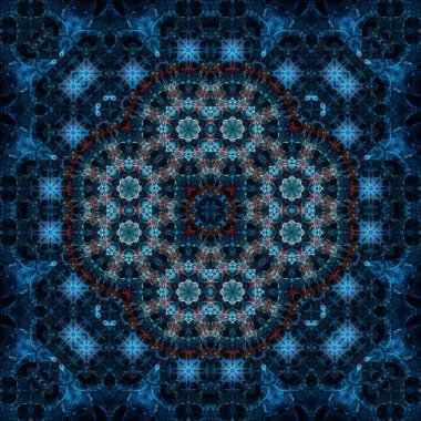 Kusursuz kare simetrik desen. Sanat dokusu. mandala