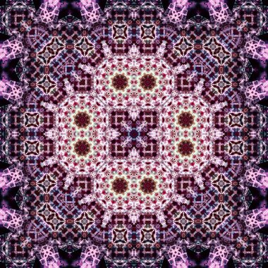 Kusursuz kare simetrik desen. Sanat dokusu. mandala