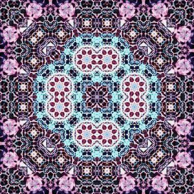 Kusursuz kare simetrik desen. Sanat dokusu. mandala