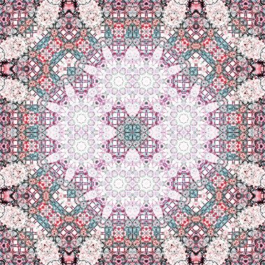 Kusursuz kare simetrik desen. Sanat dokusu. mandala