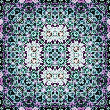 Kusursuz kare simetrik desen. Sanat dokusu. mandala