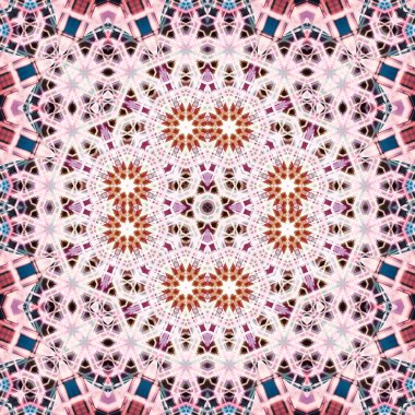 Kusursuz kare simetrik desen. Sanat dokusu. mandala