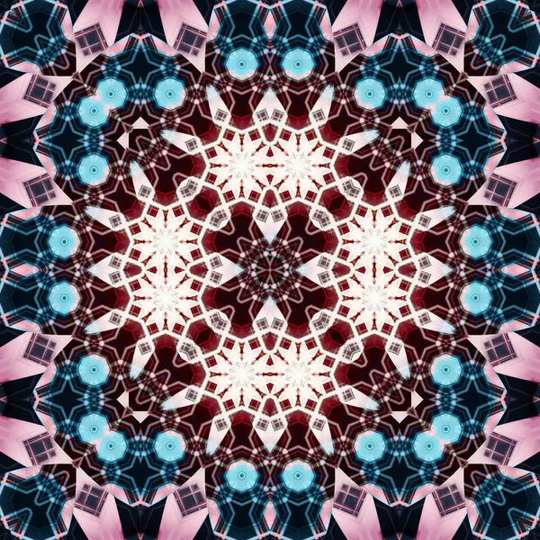 Kusursuz kare simetrik desen. Sanat dokusu. mandala